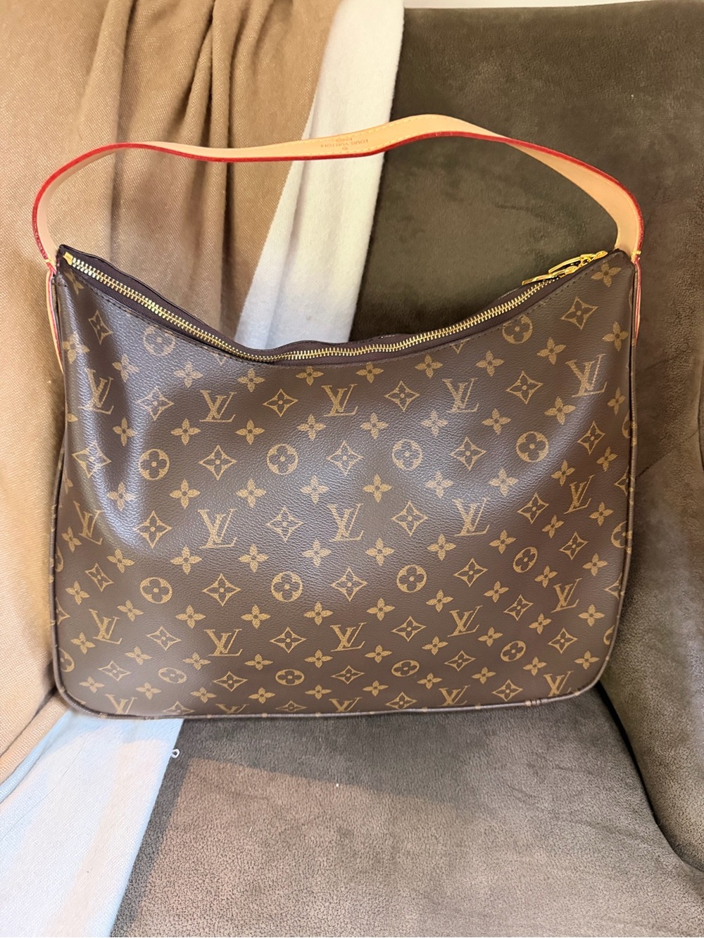 Brown Canvas Shoulder Bag